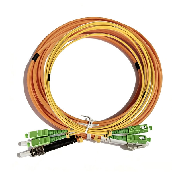How to connect a fiber optic cable to a cross-link 