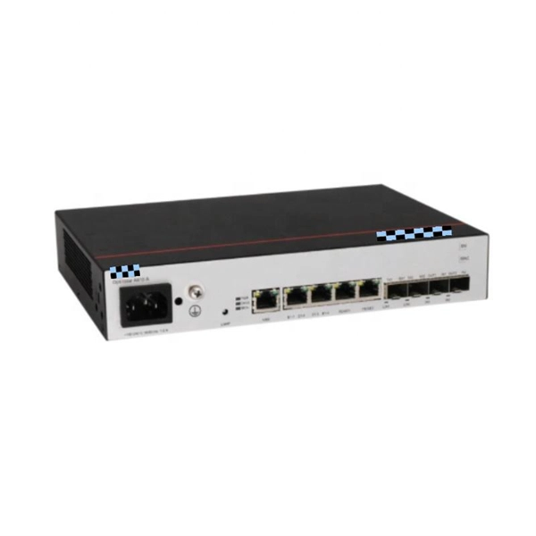 The router connected to the telecom fiber optic box