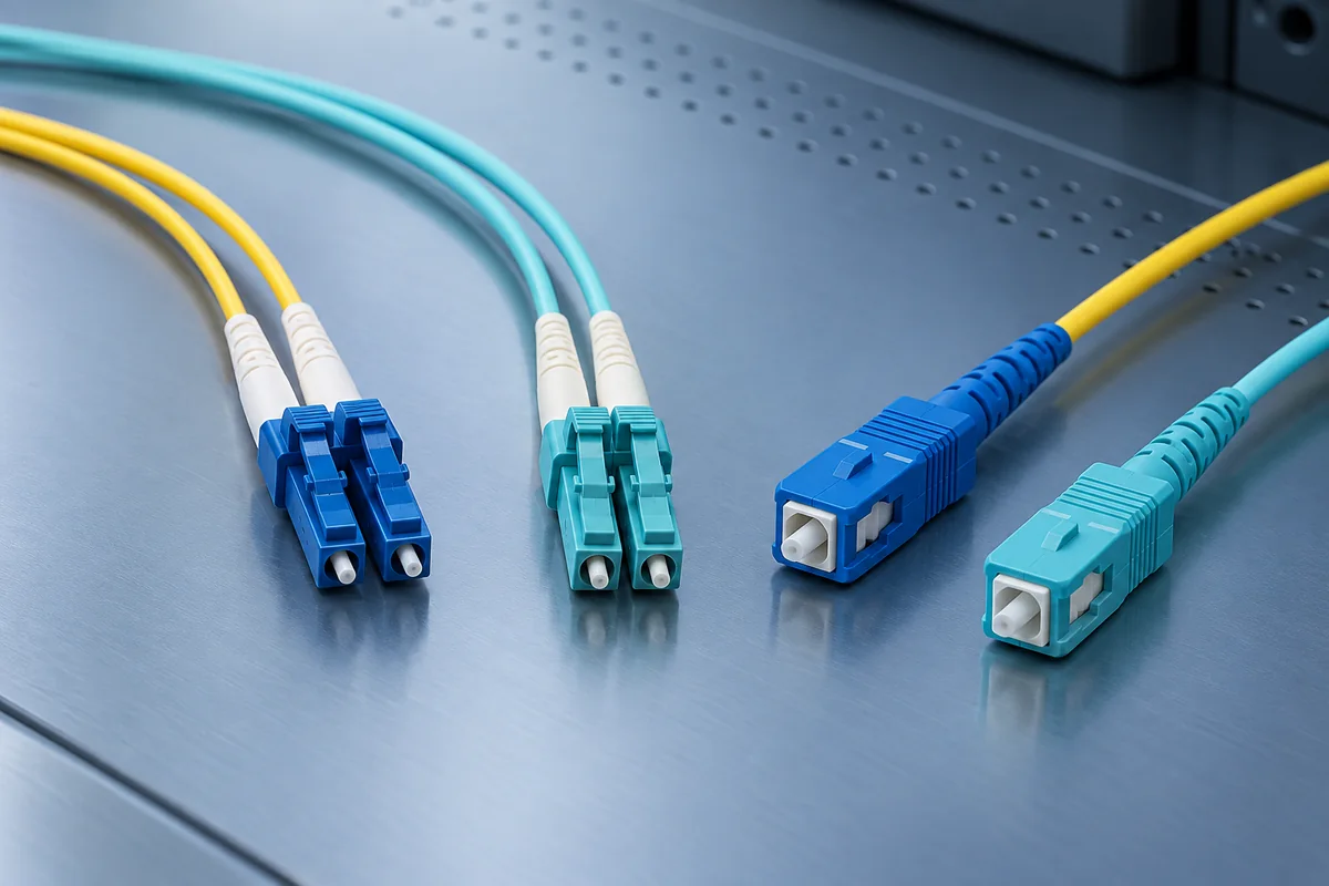LC and SC fiber optic connectors