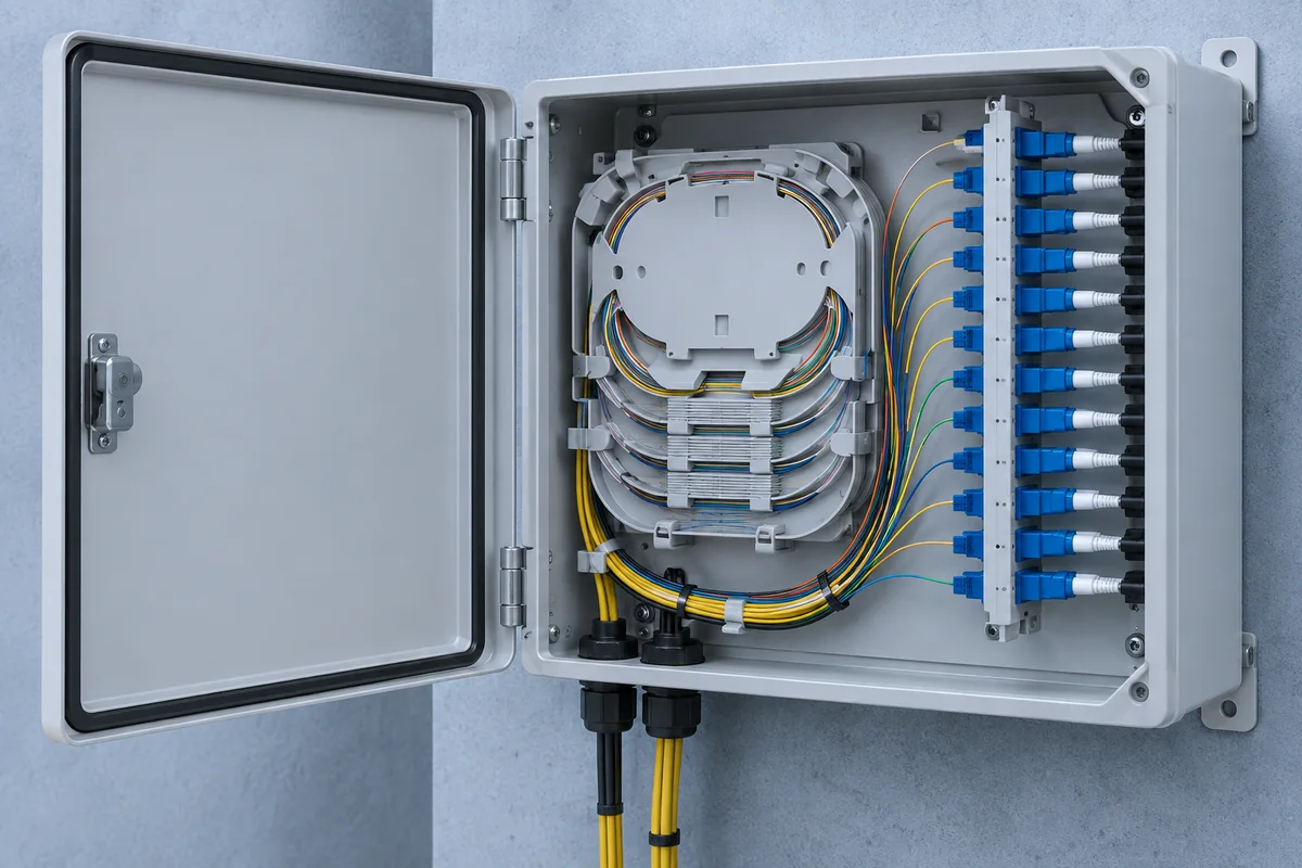 Organized fiber distribution box